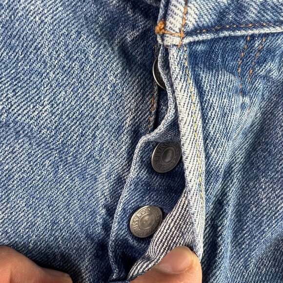 Levi's Jeans Women's 31x29* 501 Mid Rise Customized Tapered Blue Faded Denim - Picture 8 of 16